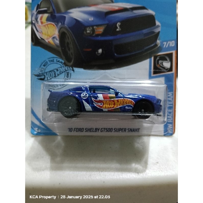 Hot Wheels 10 Ford Shelby GT500 Super Snake Blue HW Race Team