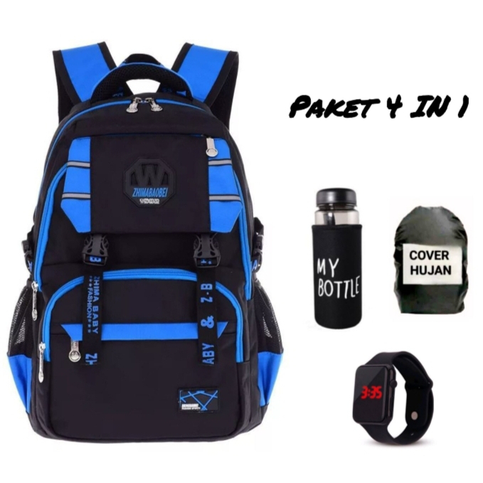 [ Free Botol ] Tas sekolah anak laki laki perempuan sd dan smp - Tas ransel laki laki - Tas buat jal