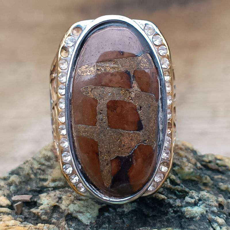natural batu jolo sutro ring titanium lafadz