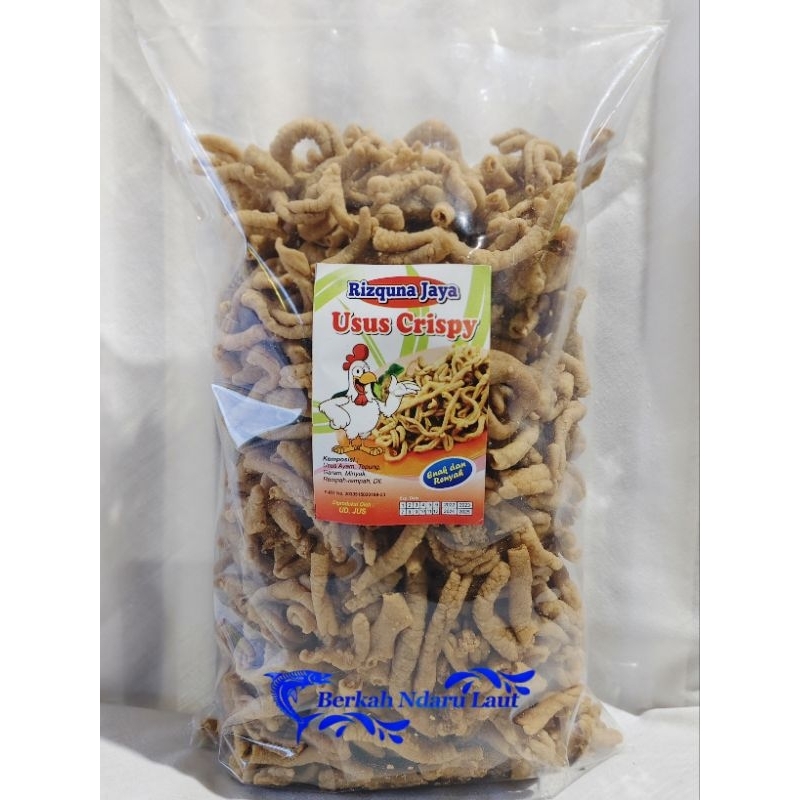 

KERIPIK USUS AYAM PREMIUM MERK RIZQUNA 1KG