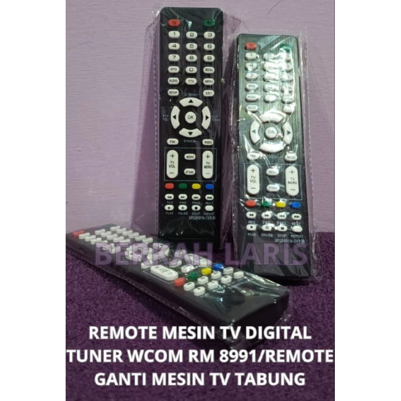 REMOTE MESIN TV DIGITAL WCOM (SETUP)