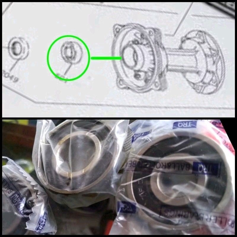 bearing roda KLX D-Tracker 150 1 pasang