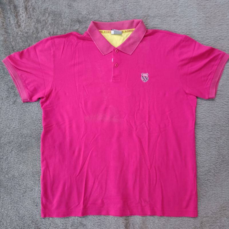 K-SWISS Kaos Polo Kerah Pink Brand