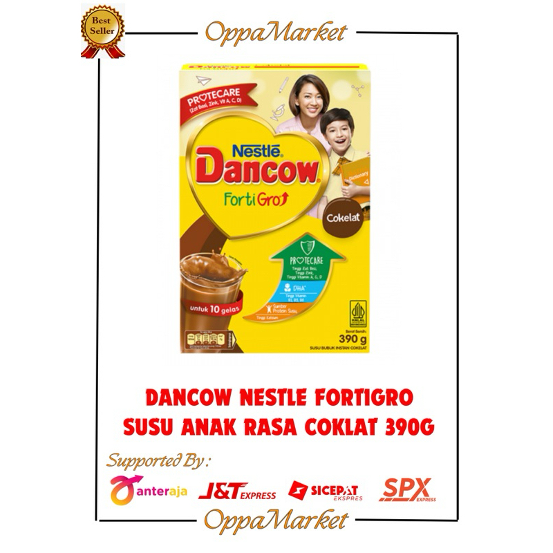 

DANCOW NESTLE FORTIGRO SUSU ANAK RASA COKLAT 390GR