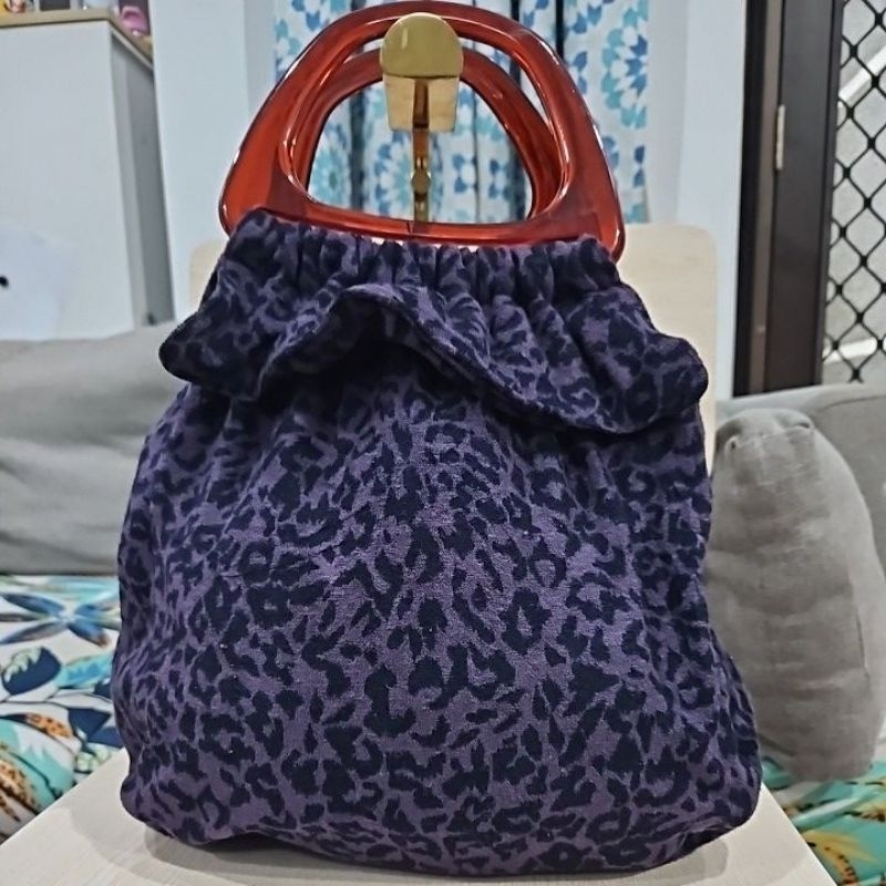 Preloved Bag Leopard Purple