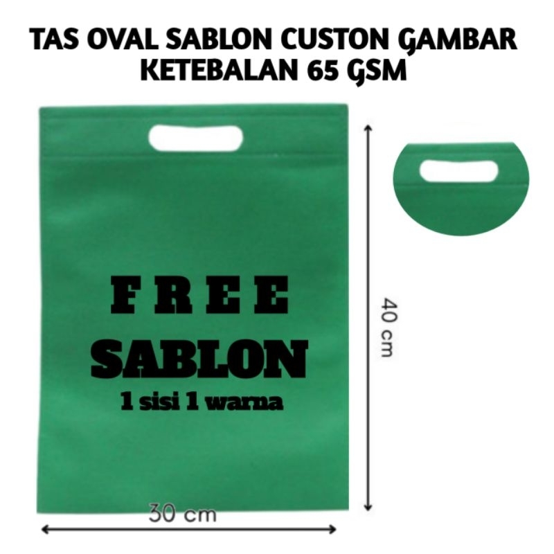 

tas oval Custom desain sesukamu ukuran 30×40