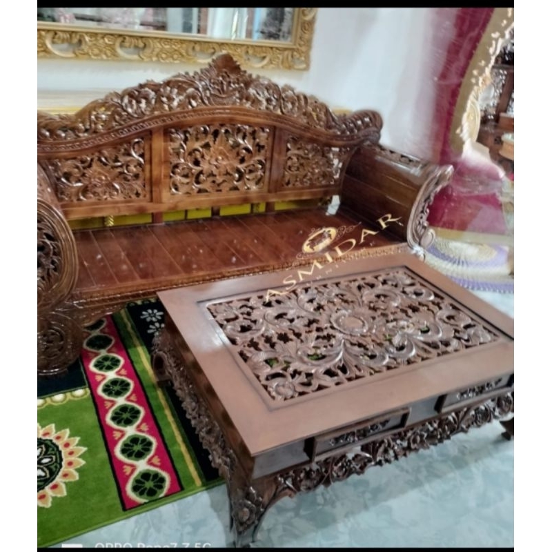 Bale set meja Jati Jepara Jumbo Asli dari jawa