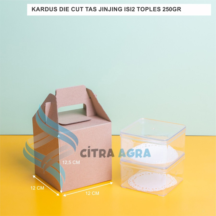 

Gable Box 2 Toples 250 gr Dus Jinjing Ukuran 12 x 12 x 12.5 CmKardus Packaging Cookies Hampers Kue kering ( 1 Pack isi 10pcs )