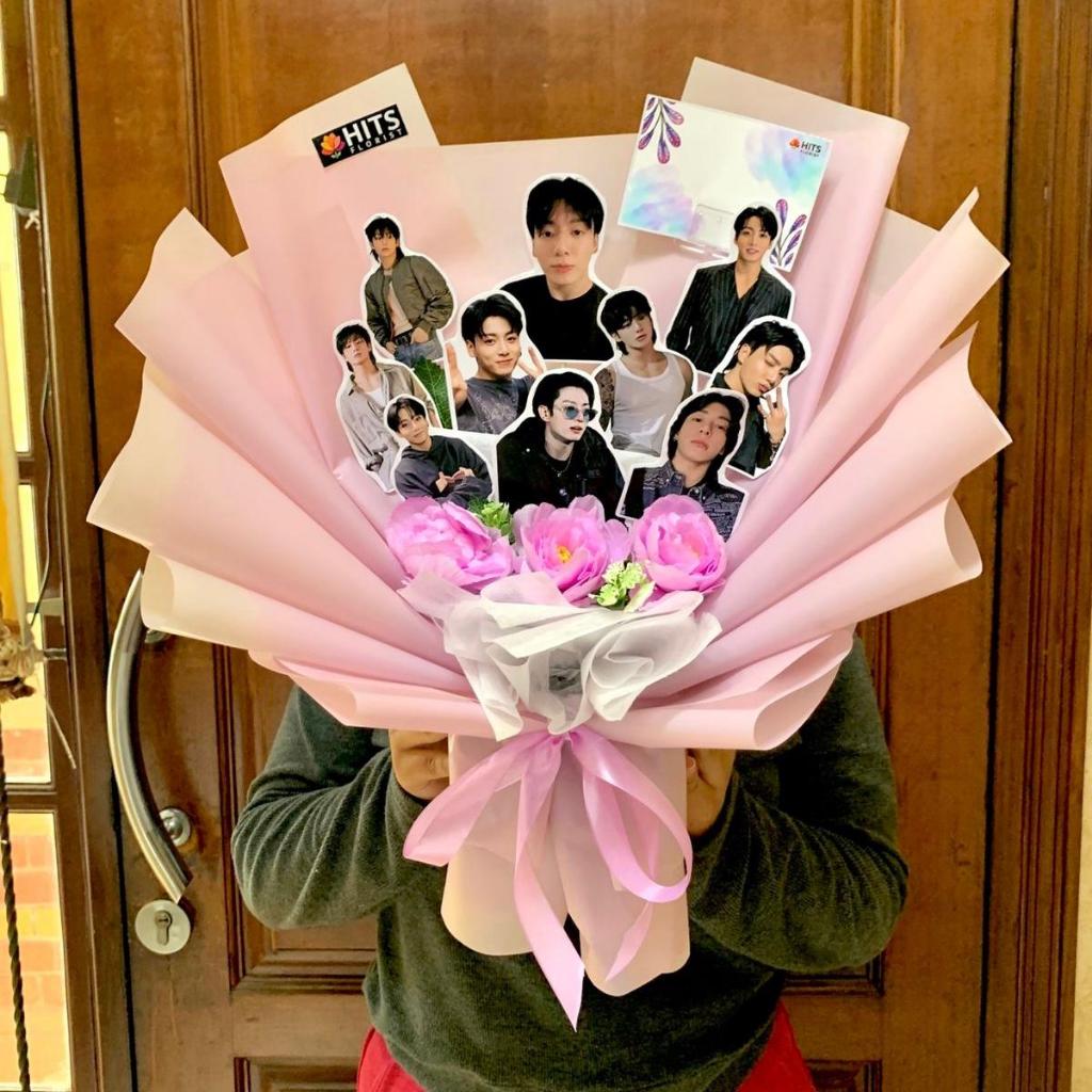 Army Flower Bouquet | Buket Foto Army | Buket Foto Idol KPOP | Bucket BTS | Buket Foto BTW | Buket F