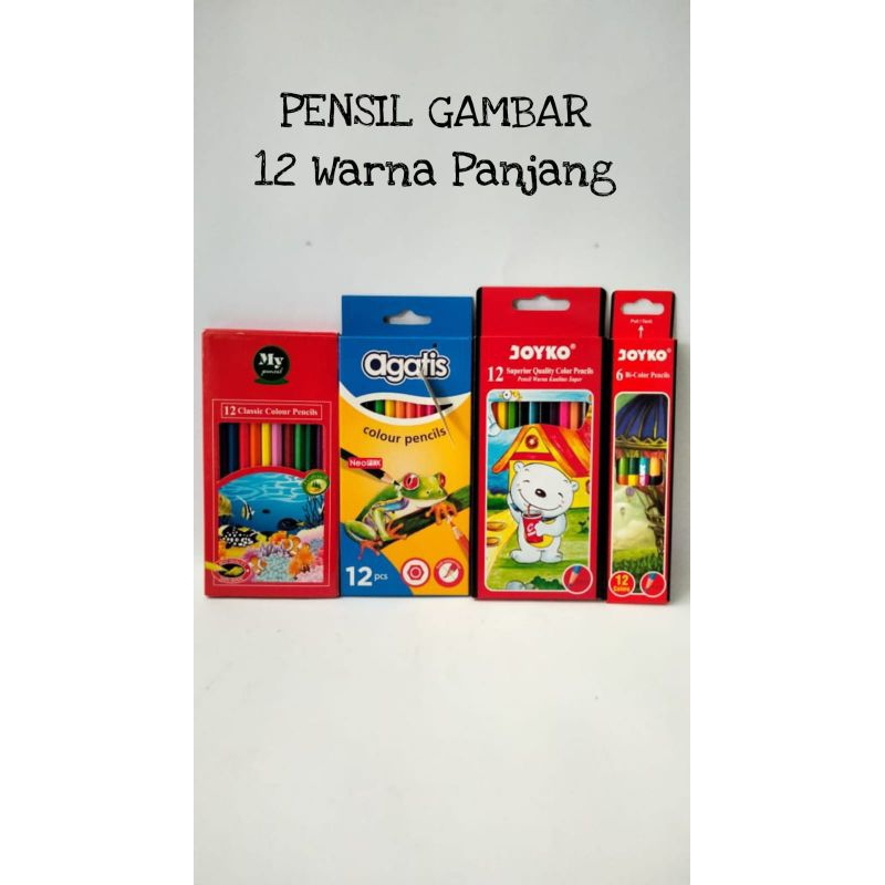 

pensil warna joyko panjang 12 warna
