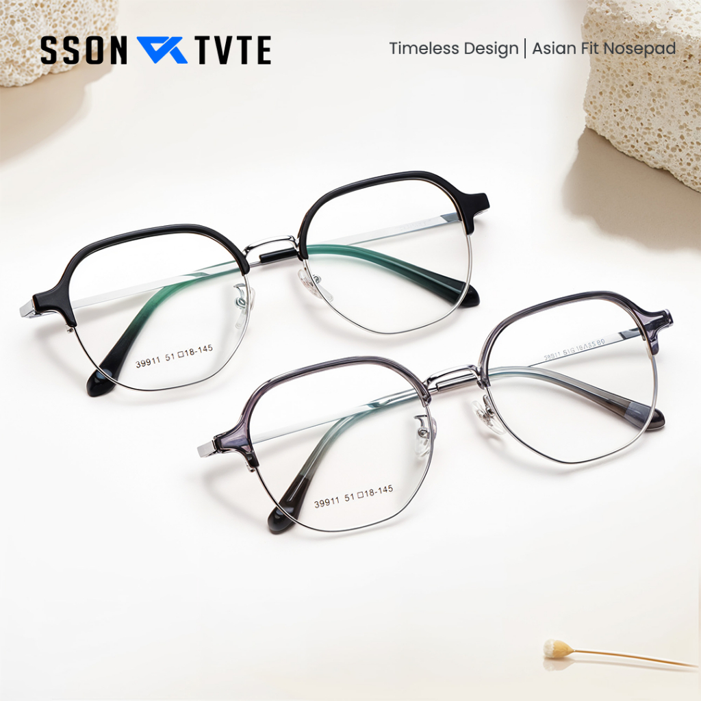 SSON TVTE Kacamata Photocromic Minus Bluecromic Anti Radiasi Blueray Kaca Mata Optik Wanita Pria Bul