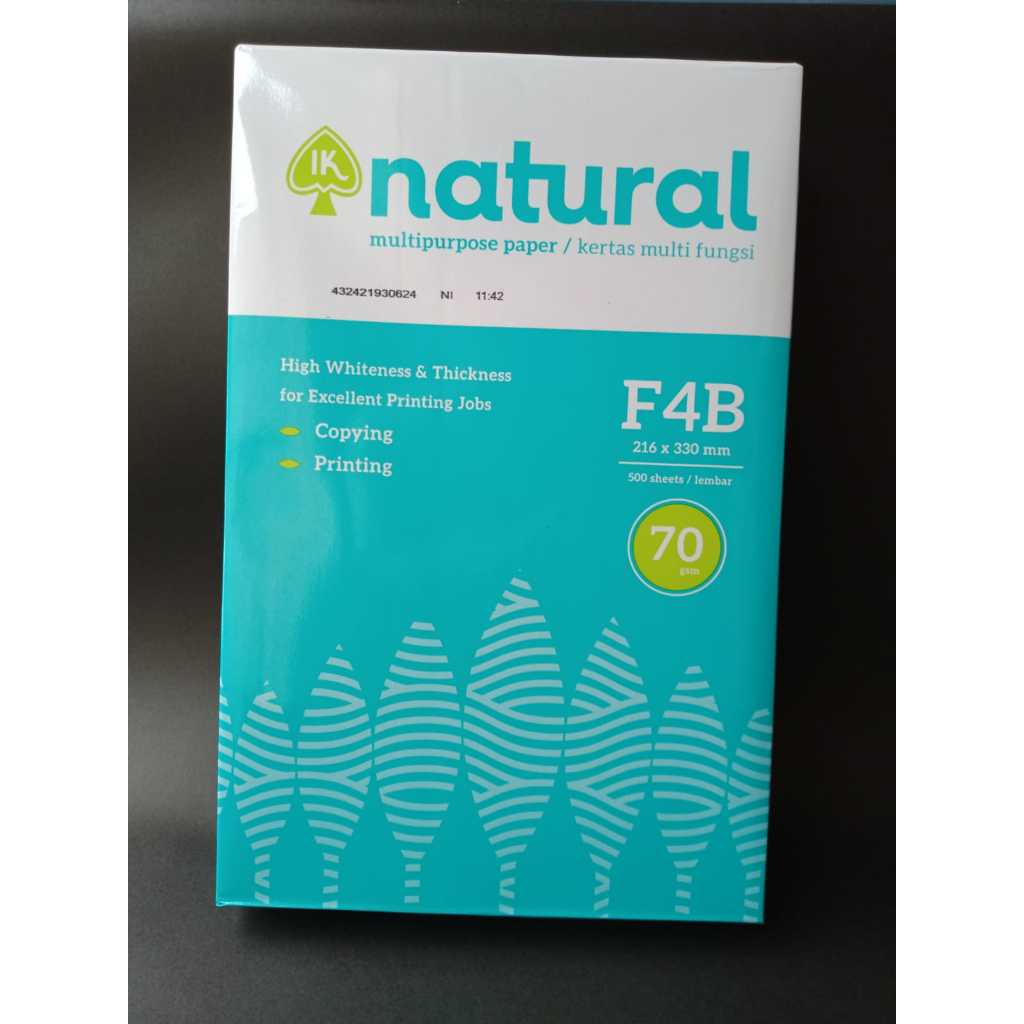 

KERTAS HVS F4 70GSM NATURAL