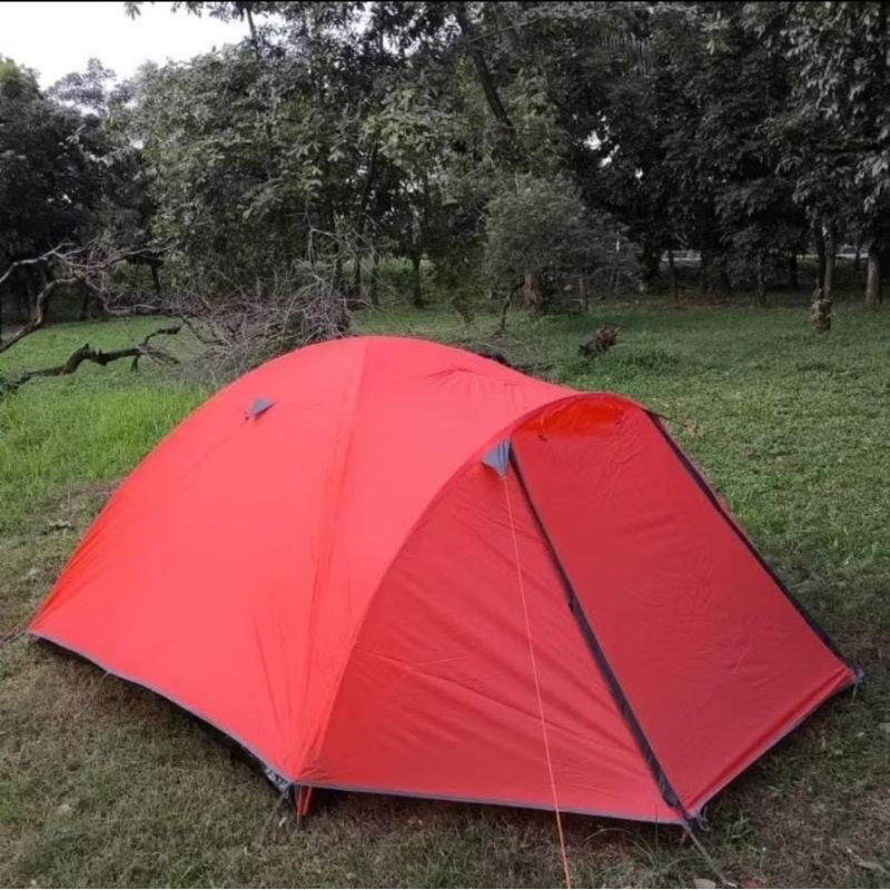 Tenda Camping HY Borneo 4 Kap 4-5 P frame fiber Tenda Camping HY BC 4 Kapasitas 4 up 5 orang Doubel 