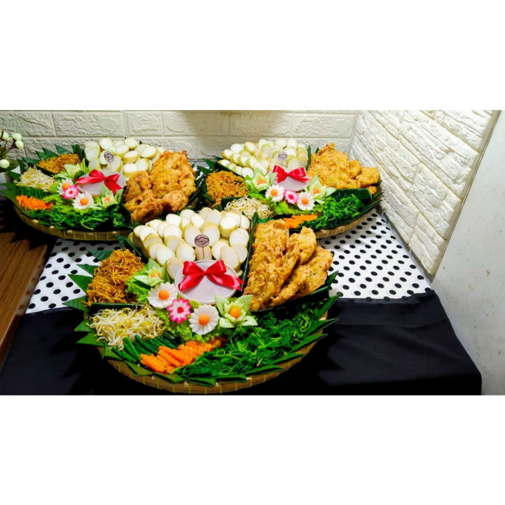

Tampah Pecel lontong 10 Porsi/Paket Kompit Pecel lontong Murah/Tampah Pecel Enak