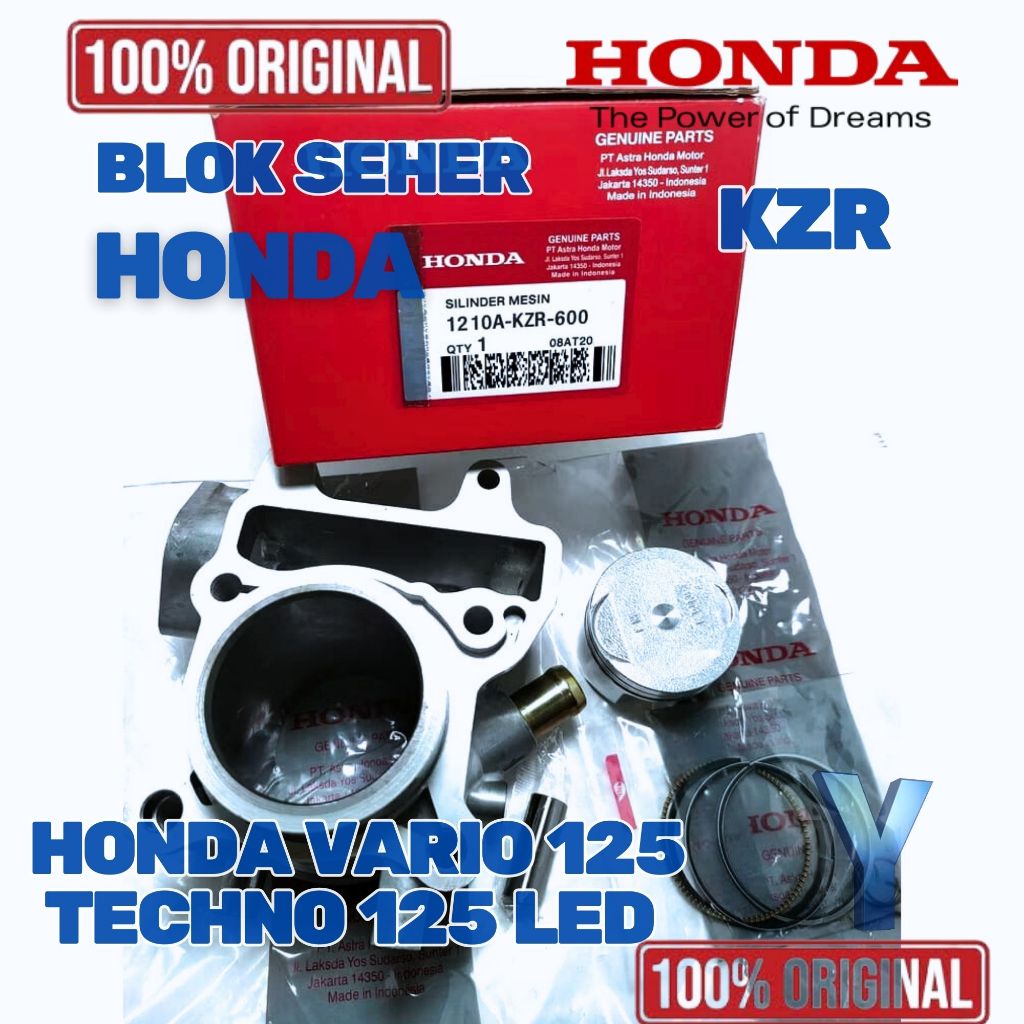 Blok seher PLUS RING PISTON KIT VARIO 125 , 125 LED HONDA KZR KUALITAS