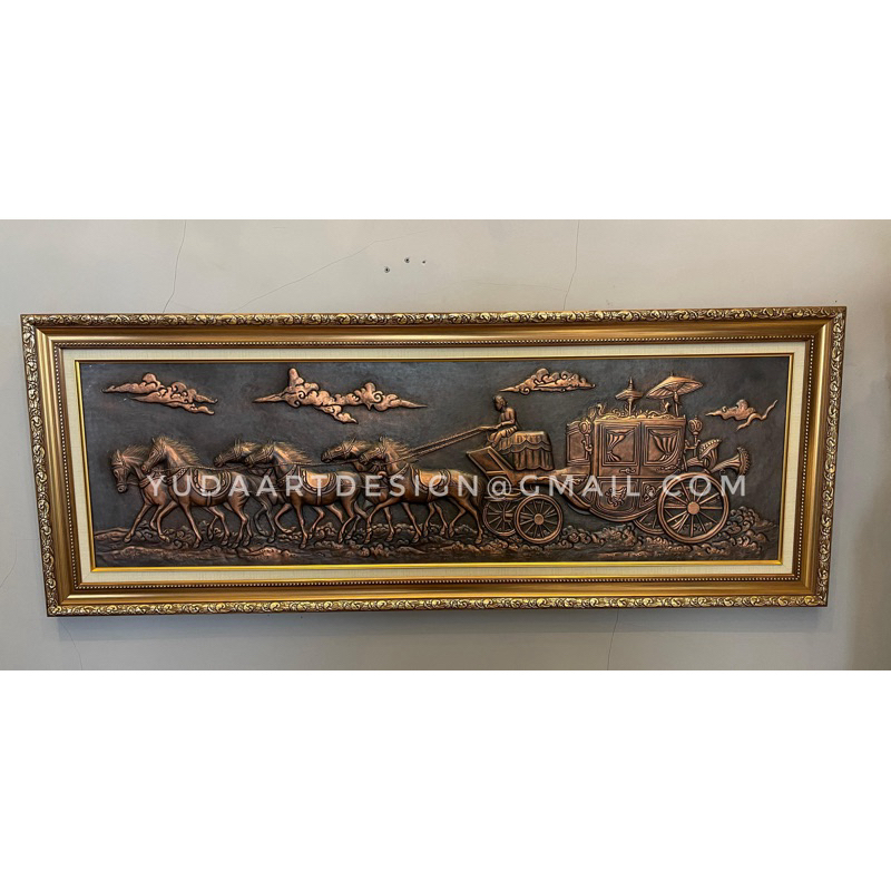 Relief kuda bahan tembaga