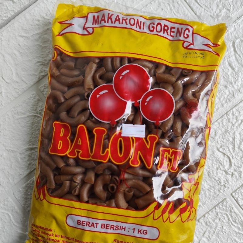 

MAKARONI BALON MENTAH / BALONET CINCIN KUALITAS SUPER UKURAN 1KG
