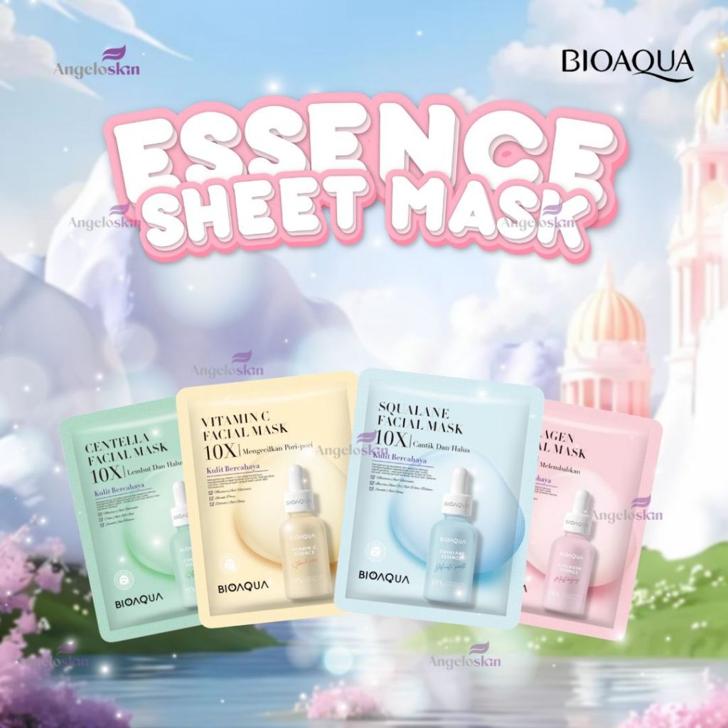 ✨ANGELO SKIN✨ BIOAQUA 10X THE EFFECT FACIAL SHEET MASK (Squalane / Collagen / VIT C / Centella)