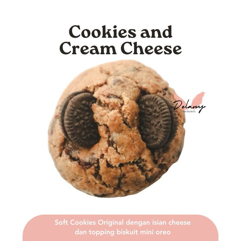 

Cookies and Cream Cheese Soft Cookies by Delany Desserts