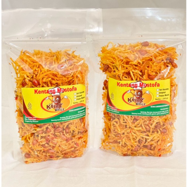 

Kentang Krispy Balado (Kentang Mustofa) Kemasan 500 gram