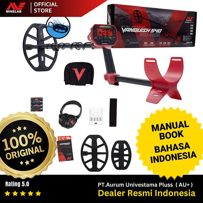 Metal Detektor Minelab Vanquish 540 Pro RESMI Paket Standar + Aksesoris - Metal Detector Vanquish 54