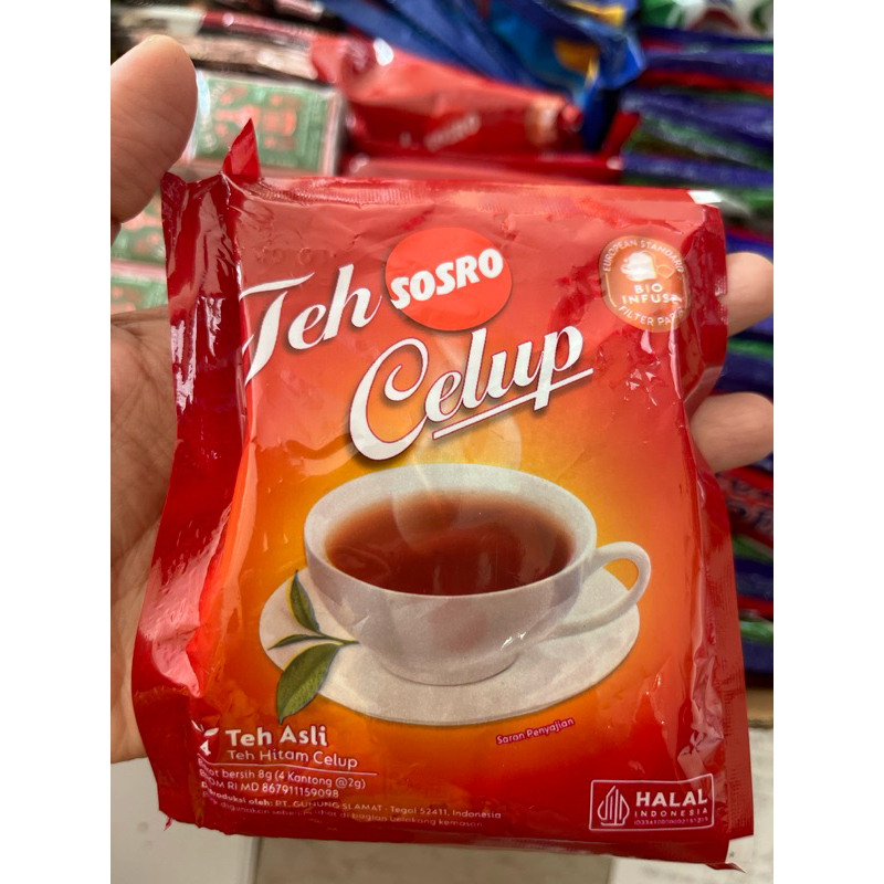 

teh celup sosro 1 sachet isi 4 kantong