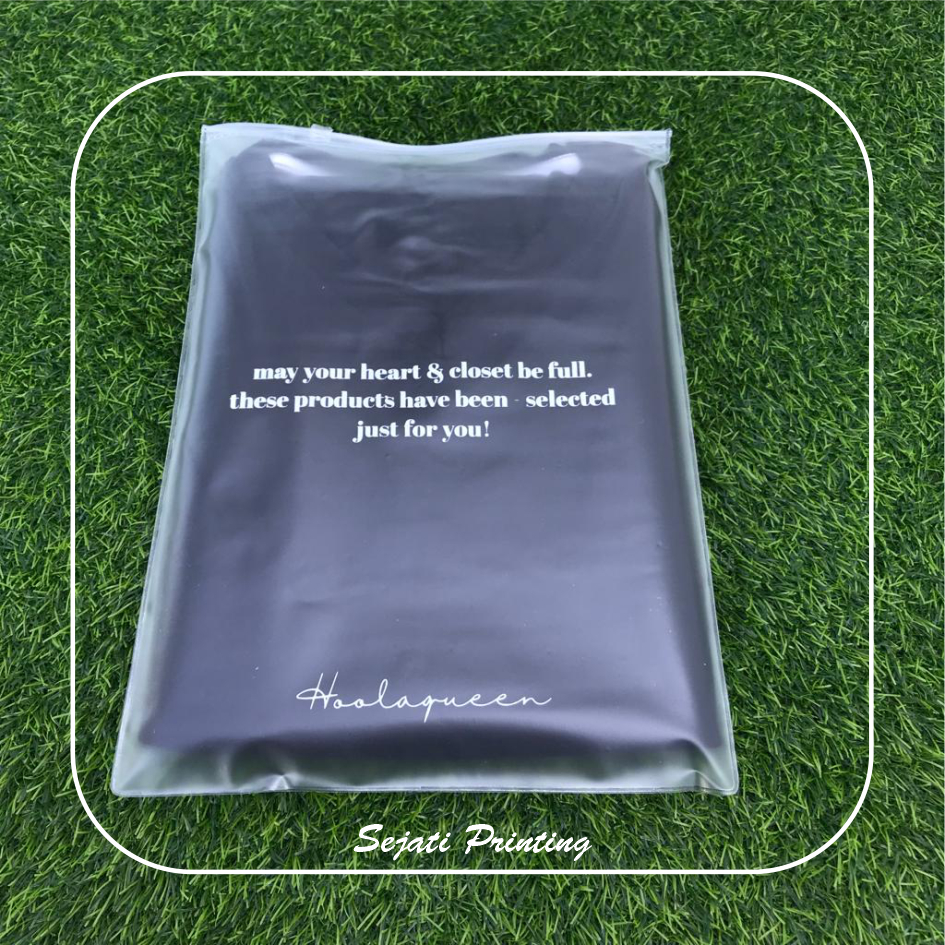 

(Isi 50pcs) Plastik Sablon Mika Zipper 25 x 35cm FREE DESAIN - SEJATIPRINTING