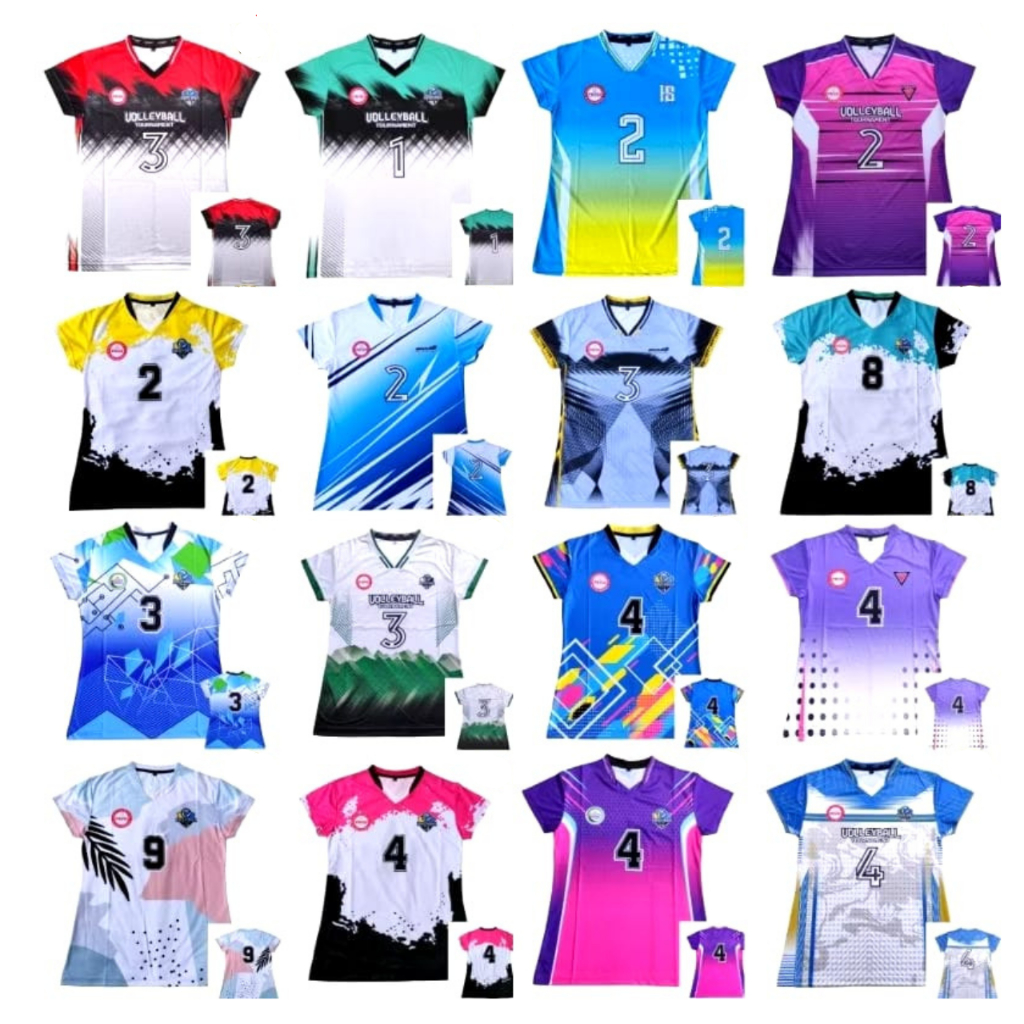 Baju Volly Kaos Voly Jersey Voli Atasan Volley Badminton Futsal Olahraga Jersy Cewek Wanita Pria Cow