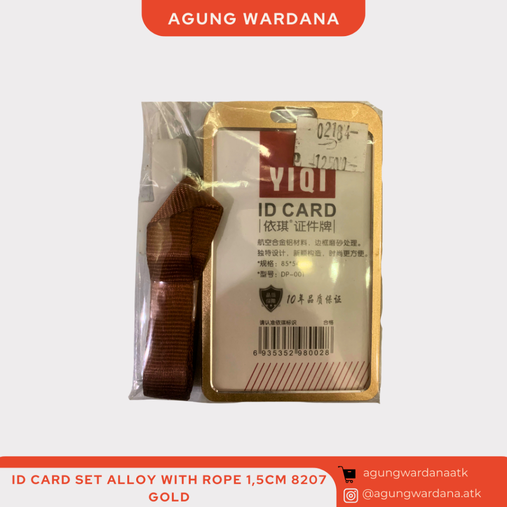 

ID CARD SET YIQI 1,5CM 8207 GOLD
