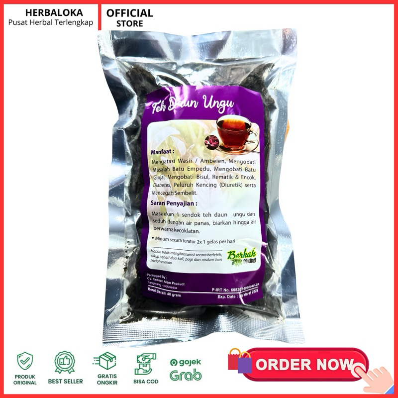 

DAUN UNGU KERING 40GR BERKAH HERBAL