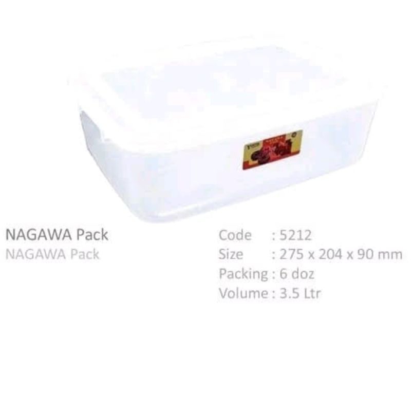 Nagawa Pack Tantos 3500ML Sealware Box Kotak Makanan Kue Ompreng Nasi
