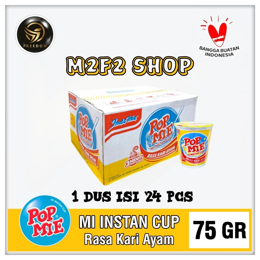 

POP MIE | Mi Instan Cup Kuah Rasa Kari Ayam - 75 gr (Kemasan Karton)