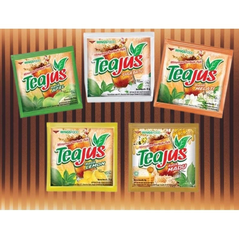 

teajus serbuk minuman 1 pak isi 6renteng