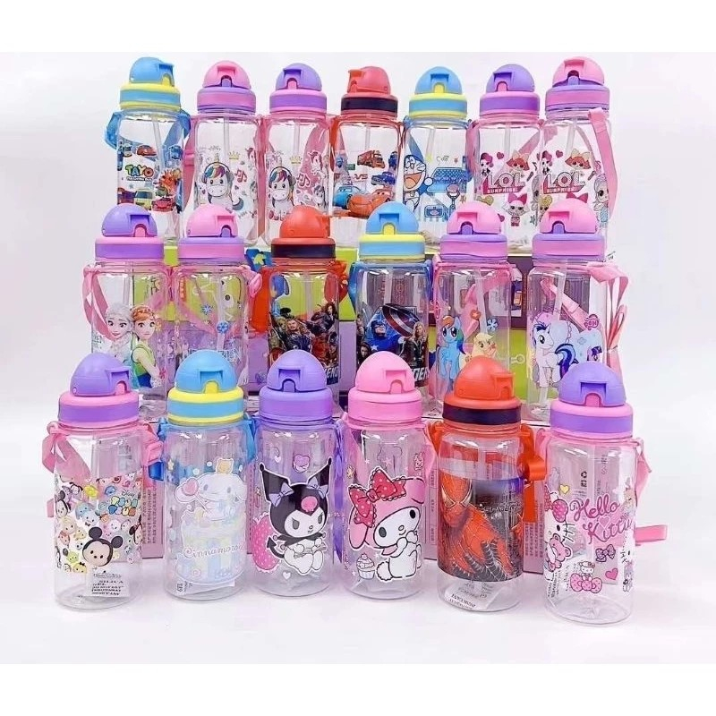 BOTOL MINUM ANAK KARAKTER CEWEK DAN COWOK 350ML KODE 3675