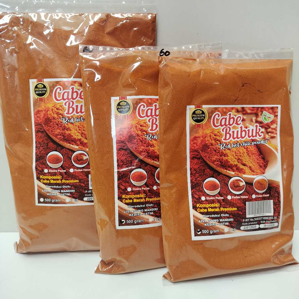 

BUBUK CABE EKSTRA - 500 GRAM | CHILI POWDER HOT HALUS
