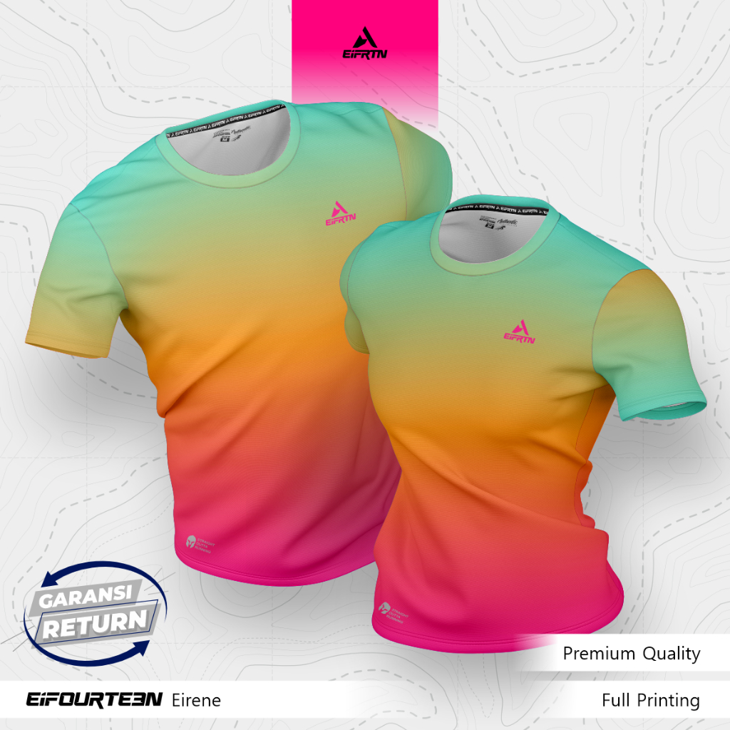 EiFRTN Singlet Olahraga Jersey Baju Kaos Lari Running Gym Fitness Sepeda Couple Pasangan Simple Full