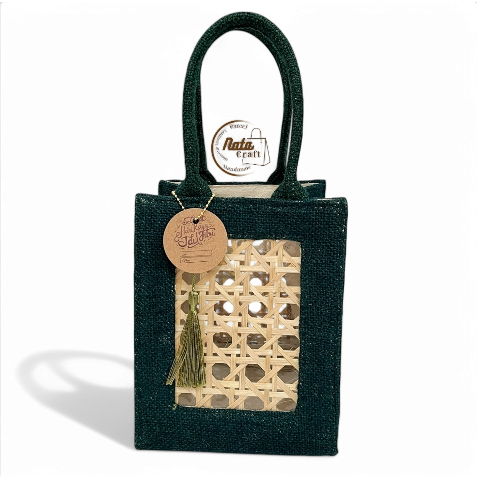 

iDk90 Tas Hampers Goni Bambu Isi 3 Toples Kue Tas Kado Tas Souvenir