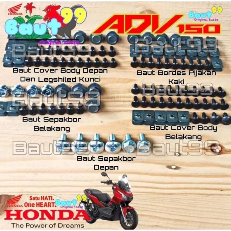 Baut Fullset Body Honda ADV 150 Baut Fullset Body Honda ADV 150Baut Fullset Body Honda ADV 150Baut F