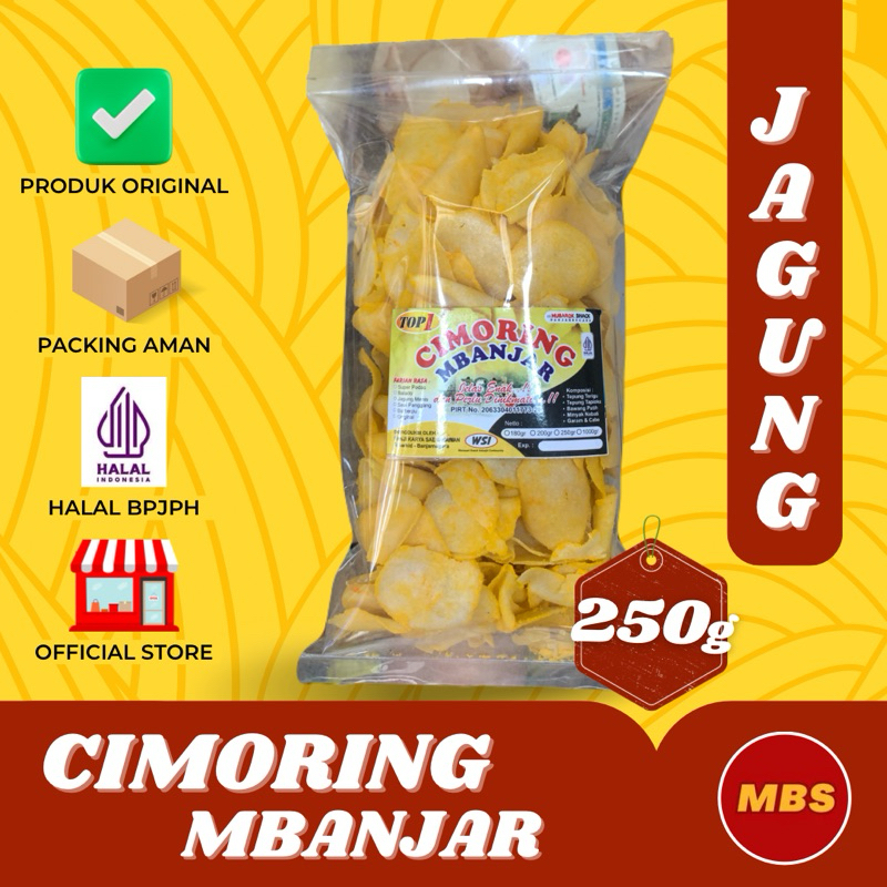 

CIMORING MBANJAR JAGUNG MANIS GURIH RENYAH 1/4 Kg / 250g - MUBAROK SNACK