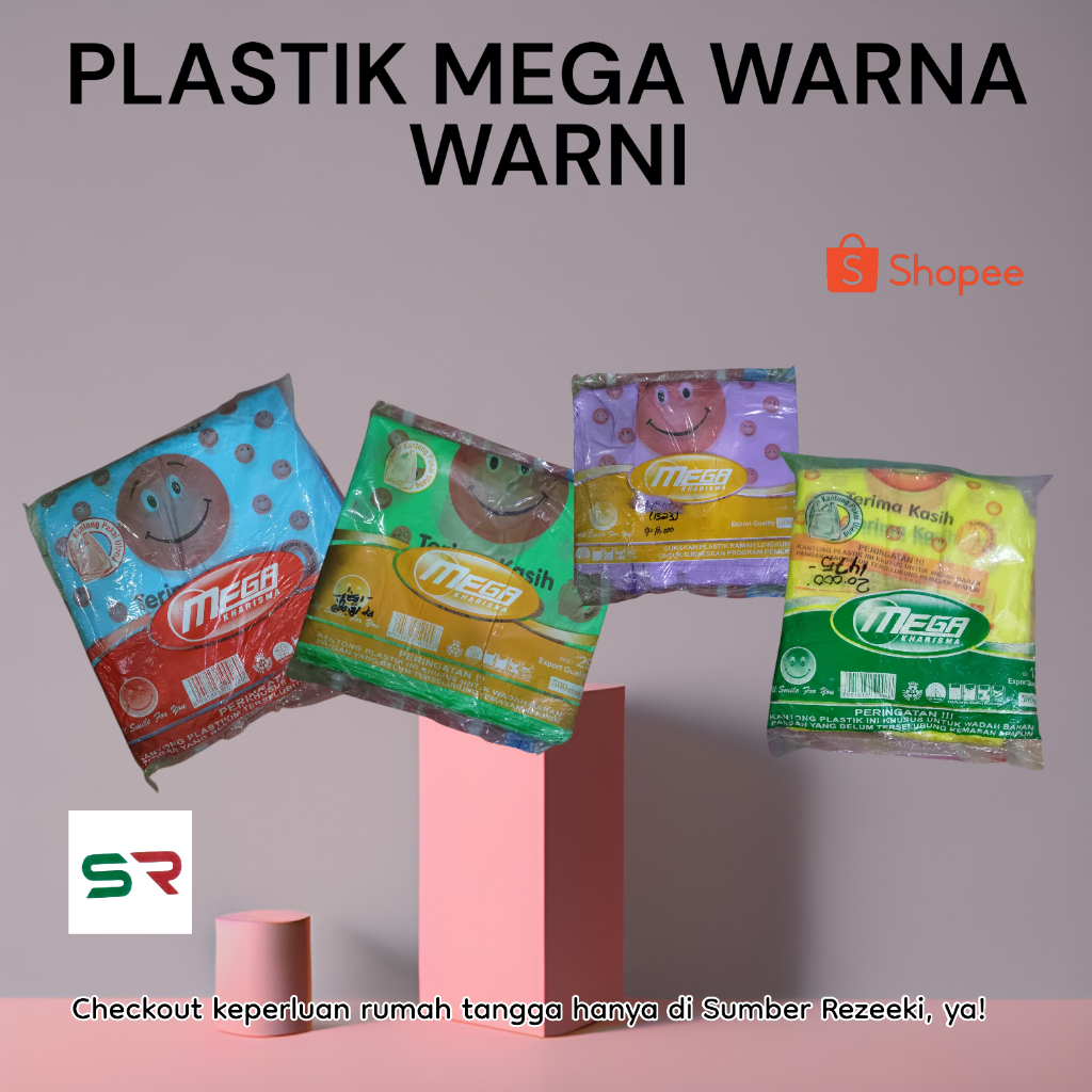 Kantong Plastik Mega Warna Warni Uk 17 24 29 HD