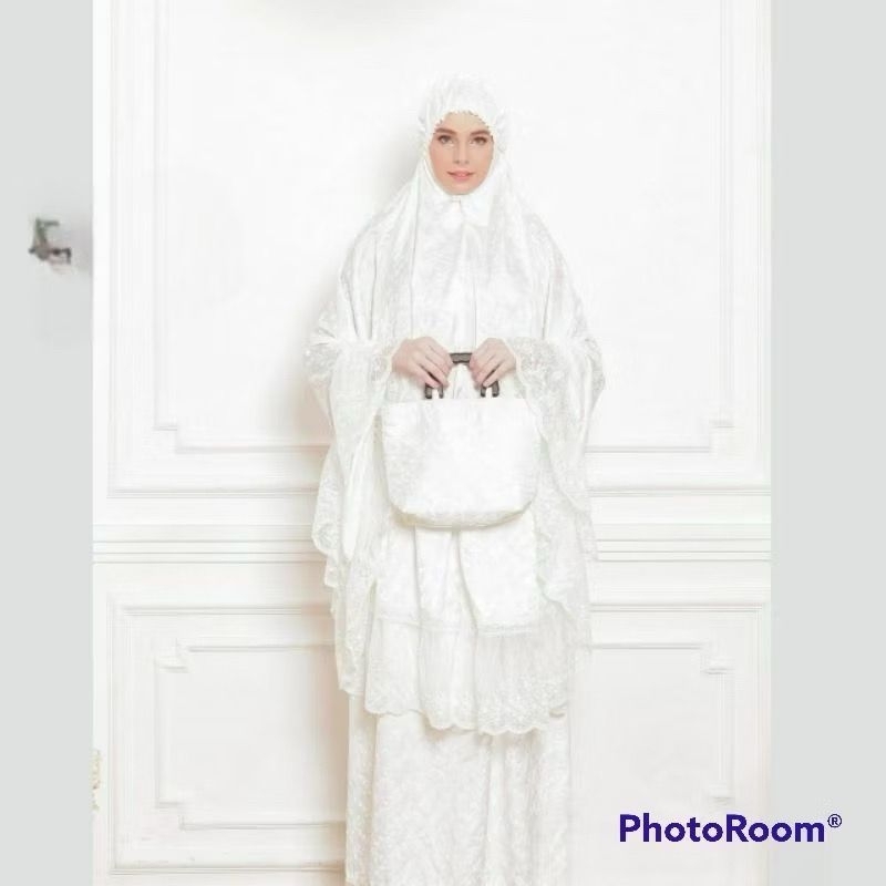 Mukena Sutra Ori Premium Renda Tile