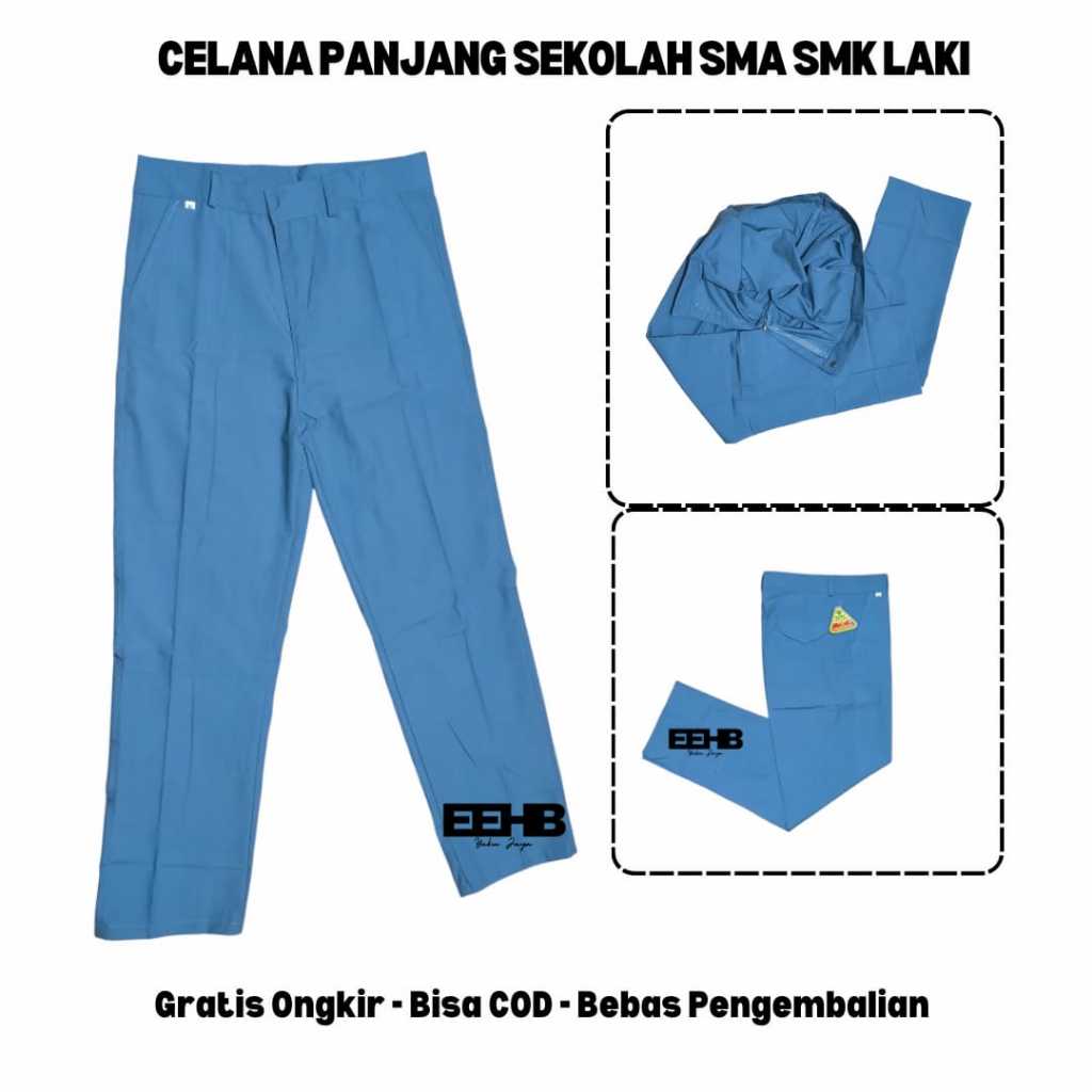 Seragam Sekolah SMA Celana SMA Abu pria Celana Sekolah SMA Abu Abu PREMIUM Celana SMA SMK Laki Laki