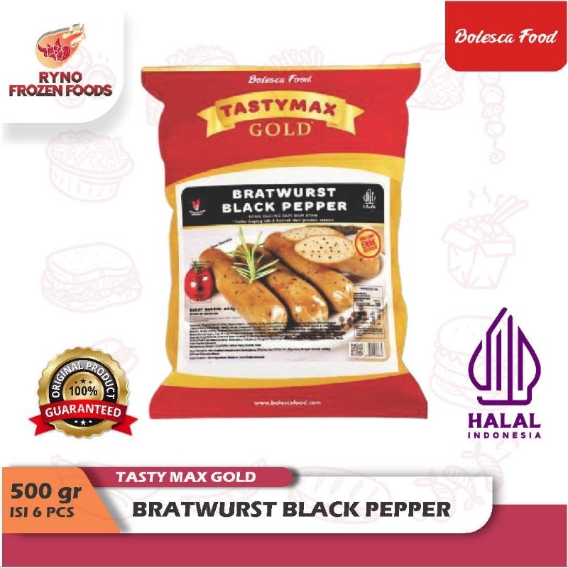 

Tasty Max Gold Bratwurst Black Pepper