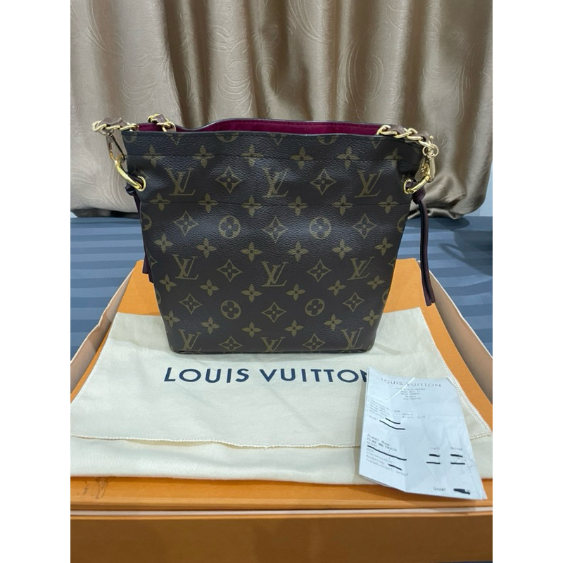 LV Pouch Noe Monogram fuschia preloved - tas serut selempang