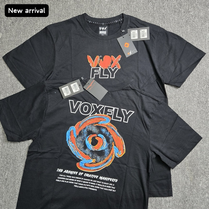 BAJU KAOS VOXFLY HITAM KEREN (BISA COD)