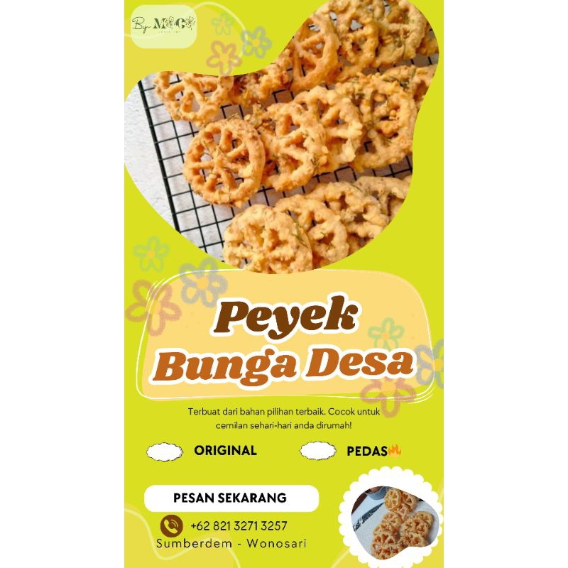 

peyek/rempeyek kacang bunga desa