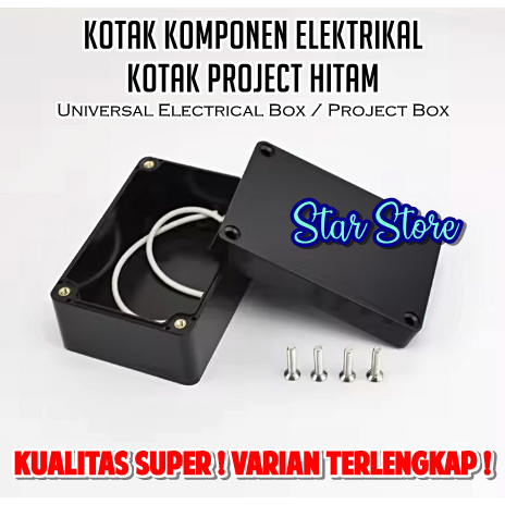 Kotak Box Komponen Elektrikal Ram Kuping / Box Hitam Project Universal