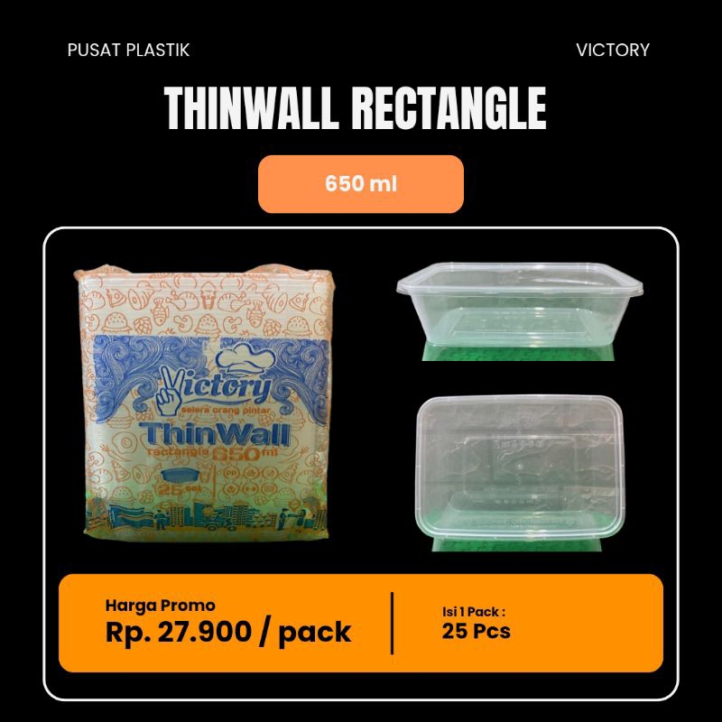 ThinWall Rectangle 650 ml Victory