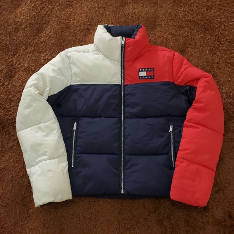 Tommy Jeans Hilfiger Colorblock Down Jacket Bulang Outer Bulu Angsa