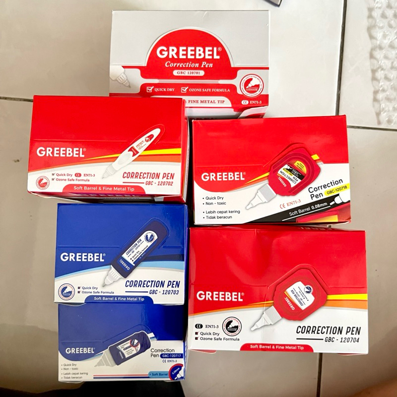 

(PAK) GREEBEL CORRECTION PEN GBC-120704 GBC-120718 GBC-120701 GBC-120702 GBC-120703 GBC-120717/ STIPO TIPE X CAIR